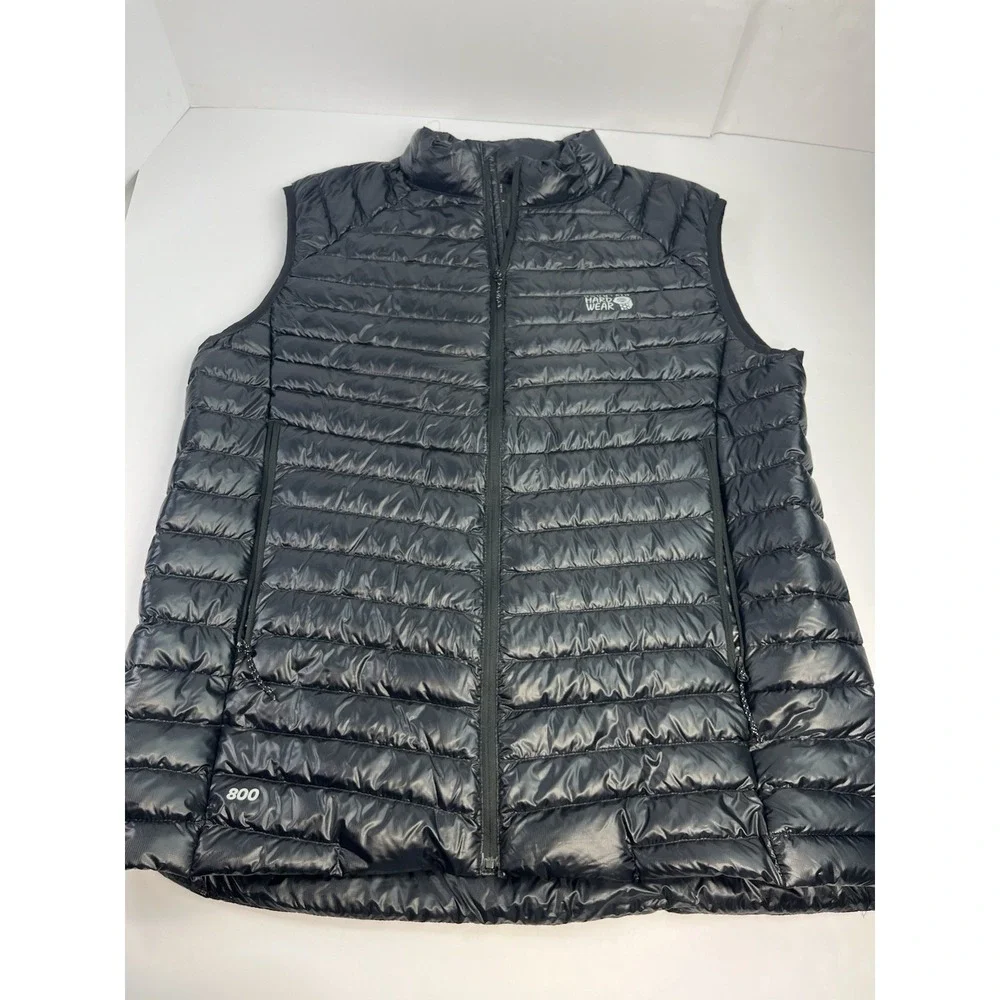 Mountain Hardwear 800 Goose Down Puffer Vest Men's XL Black Full Zip Lightweight